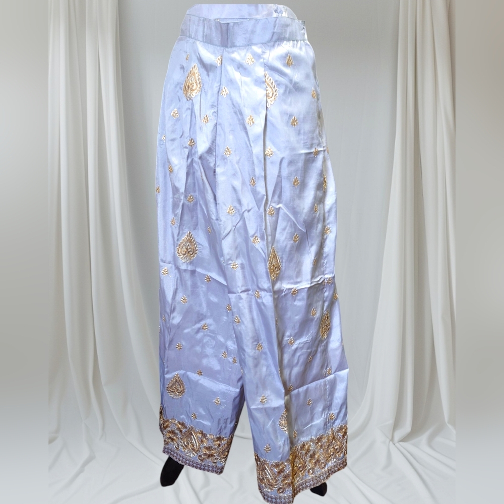 Custom Tailored Pashmina Embroidered Lavender Trouser